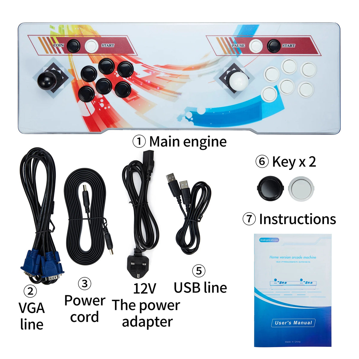 8000 Games in 1 Arcade Game Console Q3319