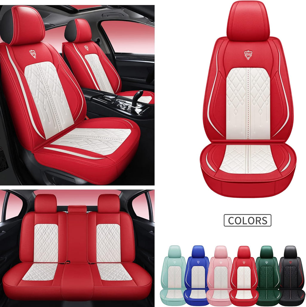 Blue Synthetic Leather Car Seat Cover Set L8207