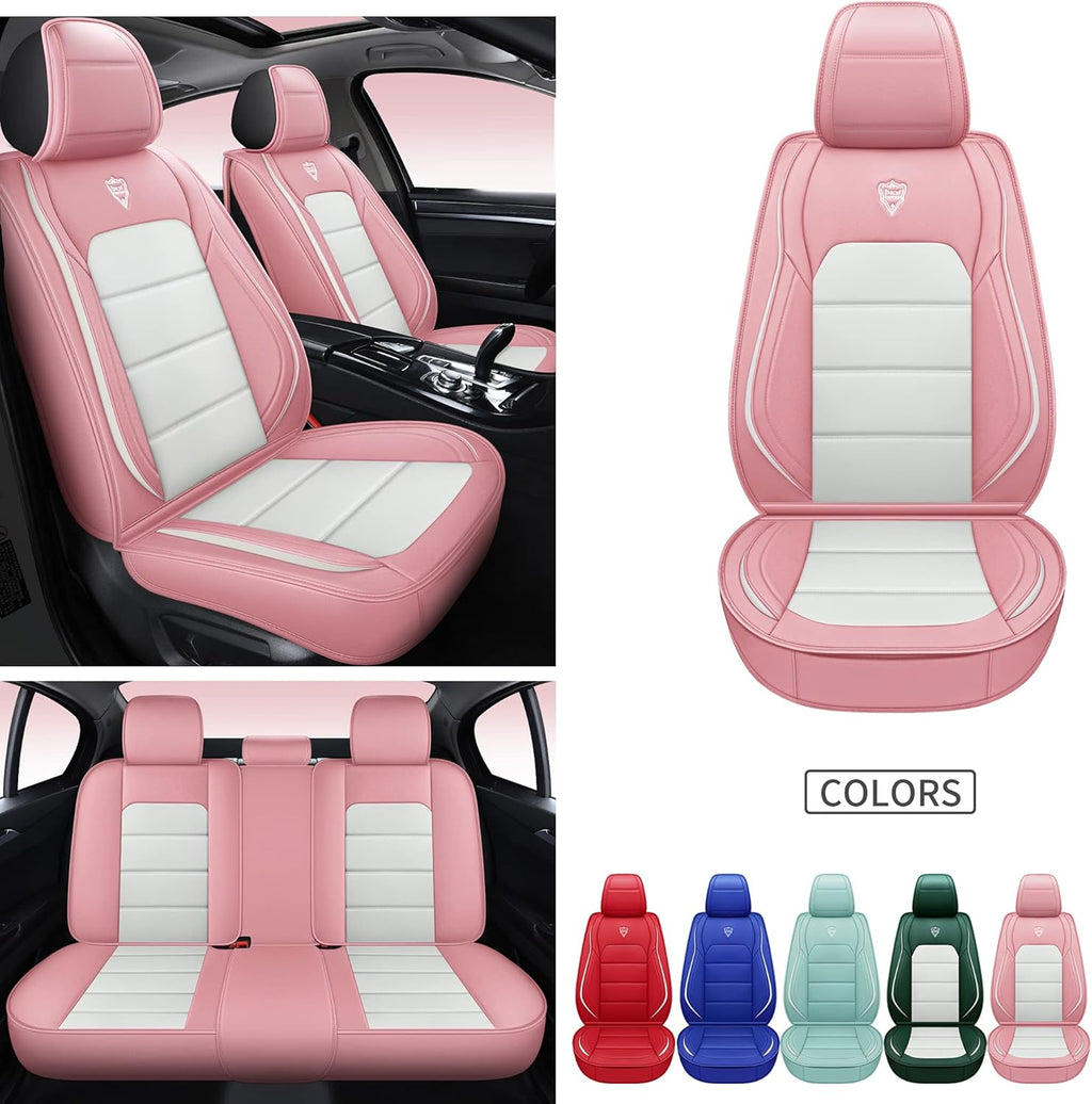 Blue Synthetic Leather Car Seat Cover Set L8207