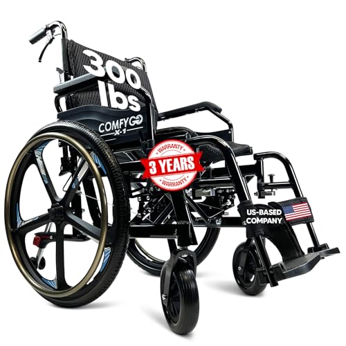 Black Self Propelled Wheelchair 17.5" Seat Width M709