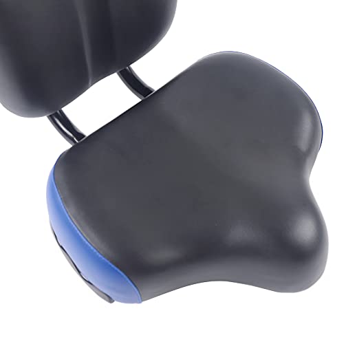 Backrest Saddle Bike Seat with Backrest, 11.5" x 9.5" Universal Bicycle Saddle Seat with Back Support, Faux Leather Foam Cycling Seat Cushion E598826