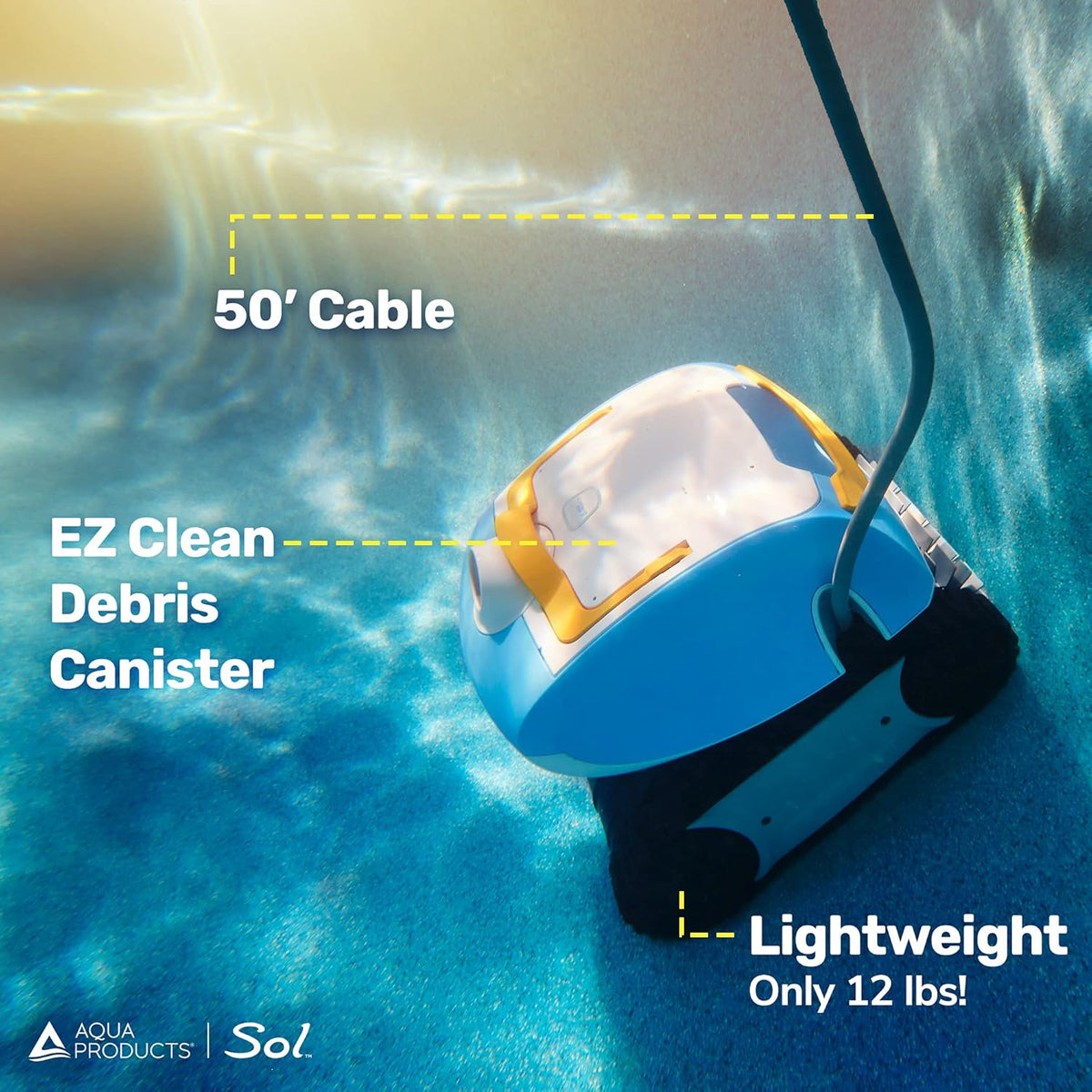 Robotic Pool Cleaner with 50ft Cable K8359