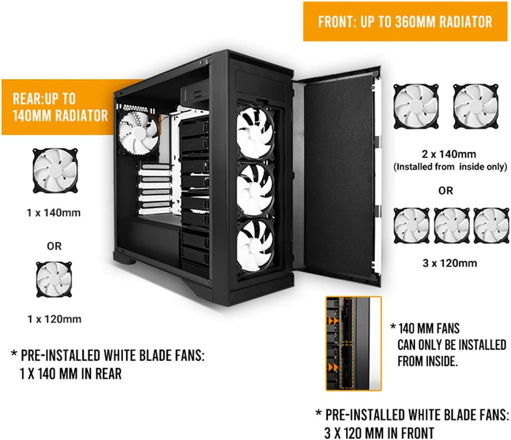 Mid-Tower PC Computer Case with Sound Dampening Panels X238070