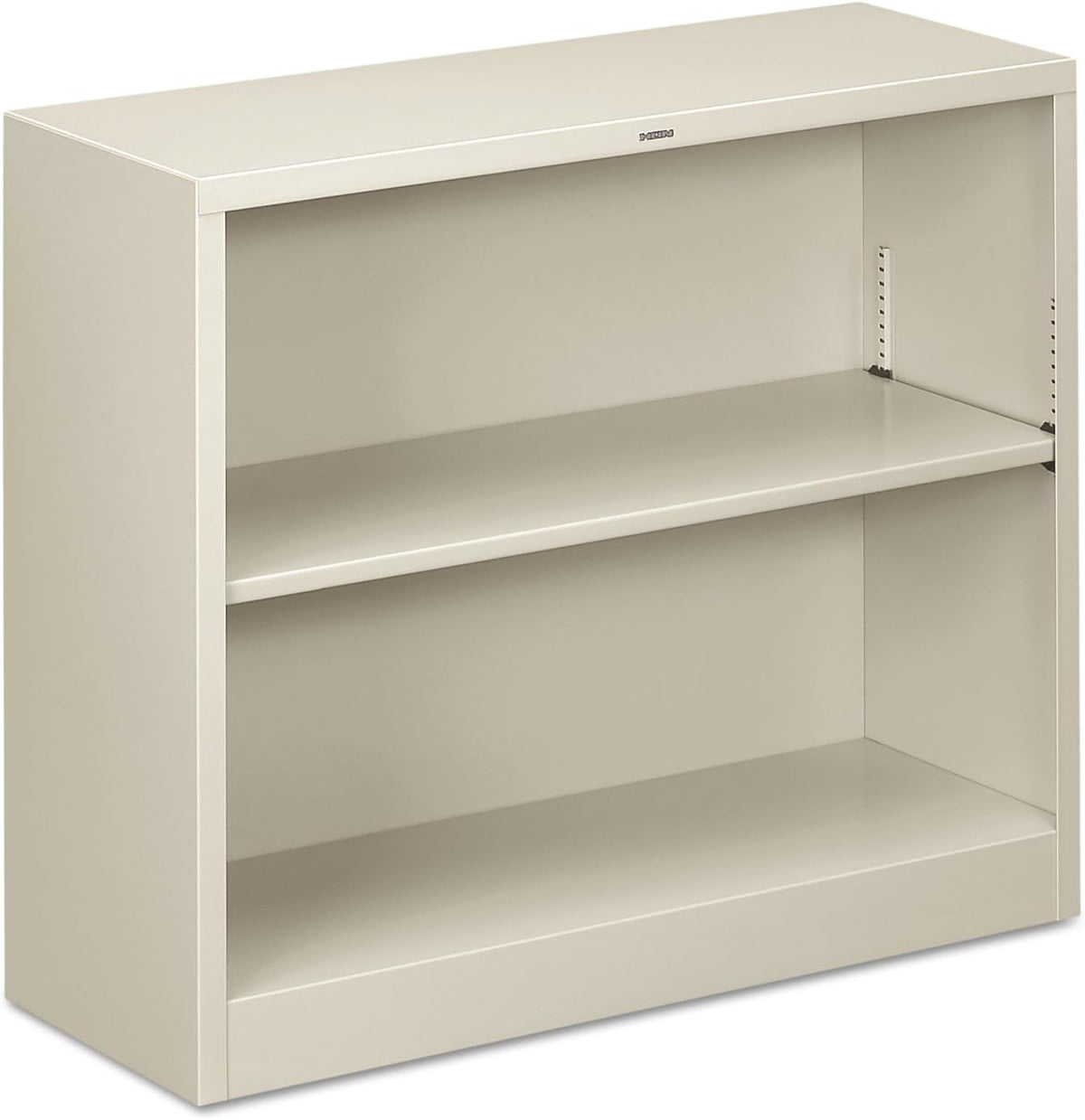 Metal Bookcase, Two-Shelf, Light Gray S58659