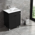 20 Inch Free Standing Bathroom Vanity Cabinet with Resin Sink and Faucet White L26564