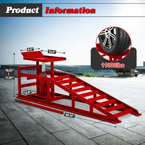 Hydraulic Car Ramps 5T 10000lbs Low Profile Vehicle Ramps N2085