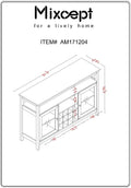 Black Wooden Sideboard with Wine Rack Y674