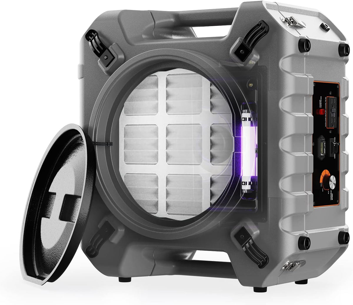3 Stage HEPA Activated Carbon Air Scrubber 550 CFM Grey A273