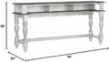 4 Piece Console Set in White and Gray F361