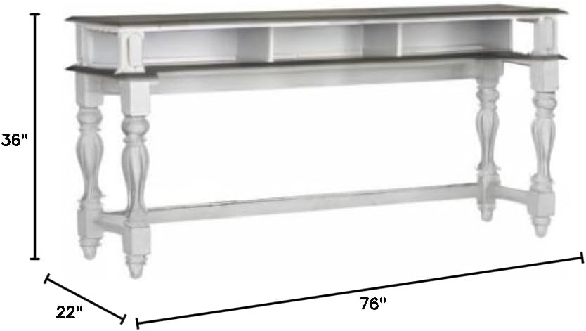 4 Piece Console Set in White and Gray F361