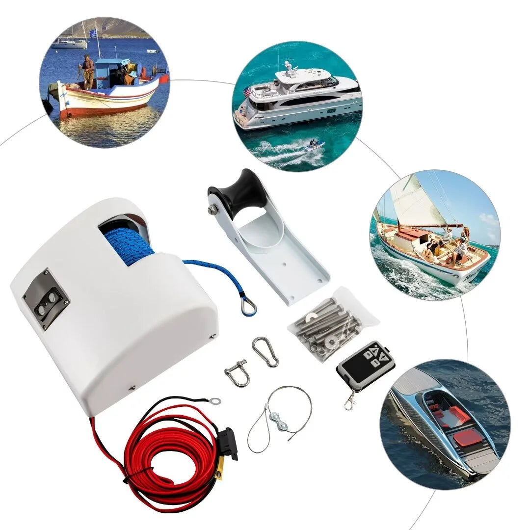 12V Saltwater Marine Windlass Winch with Wireless Remote Control D995
