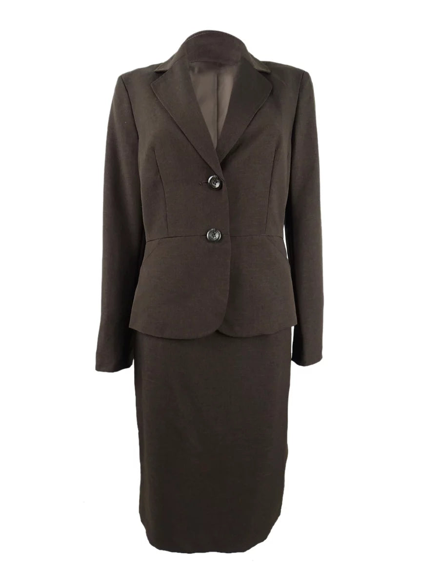 Two-Button Skirt Suit J4585