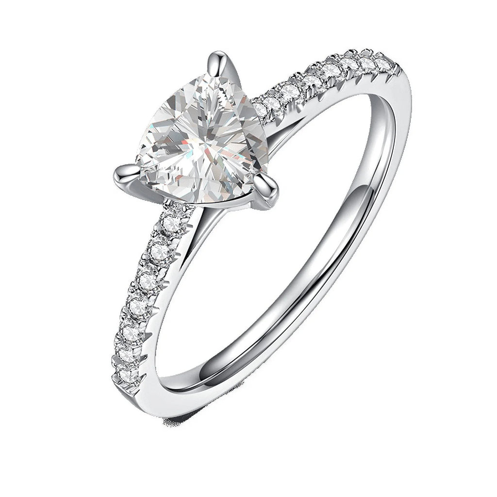 Pear Cut Moissanite Engagement Ring C73061
