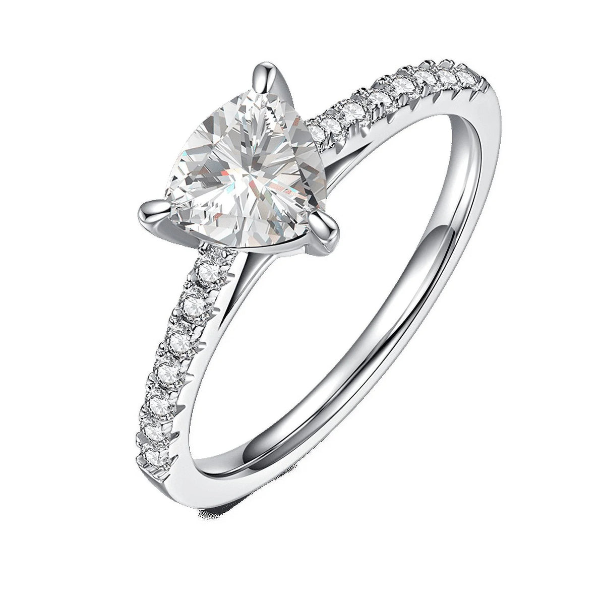 Pear Cut Moissanite Engagement Ring C73061