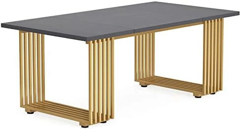 70.9" Wood Computer Desk with Black Metal Legs V94397