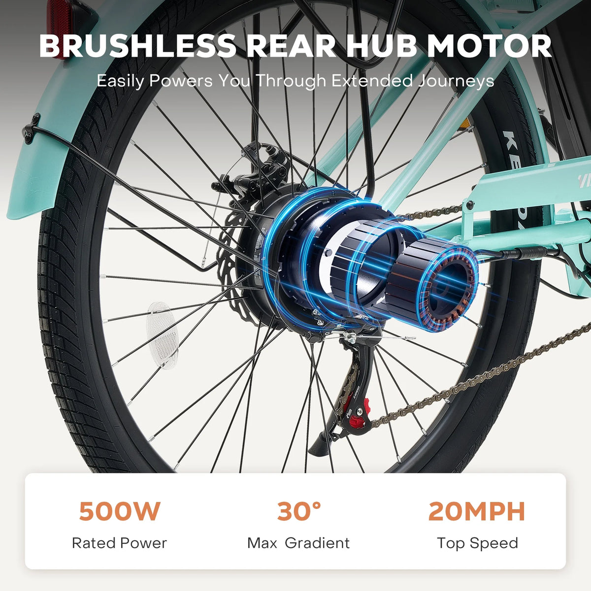 26" 500W Electric Bike with 48V 13Ah Battery B5110