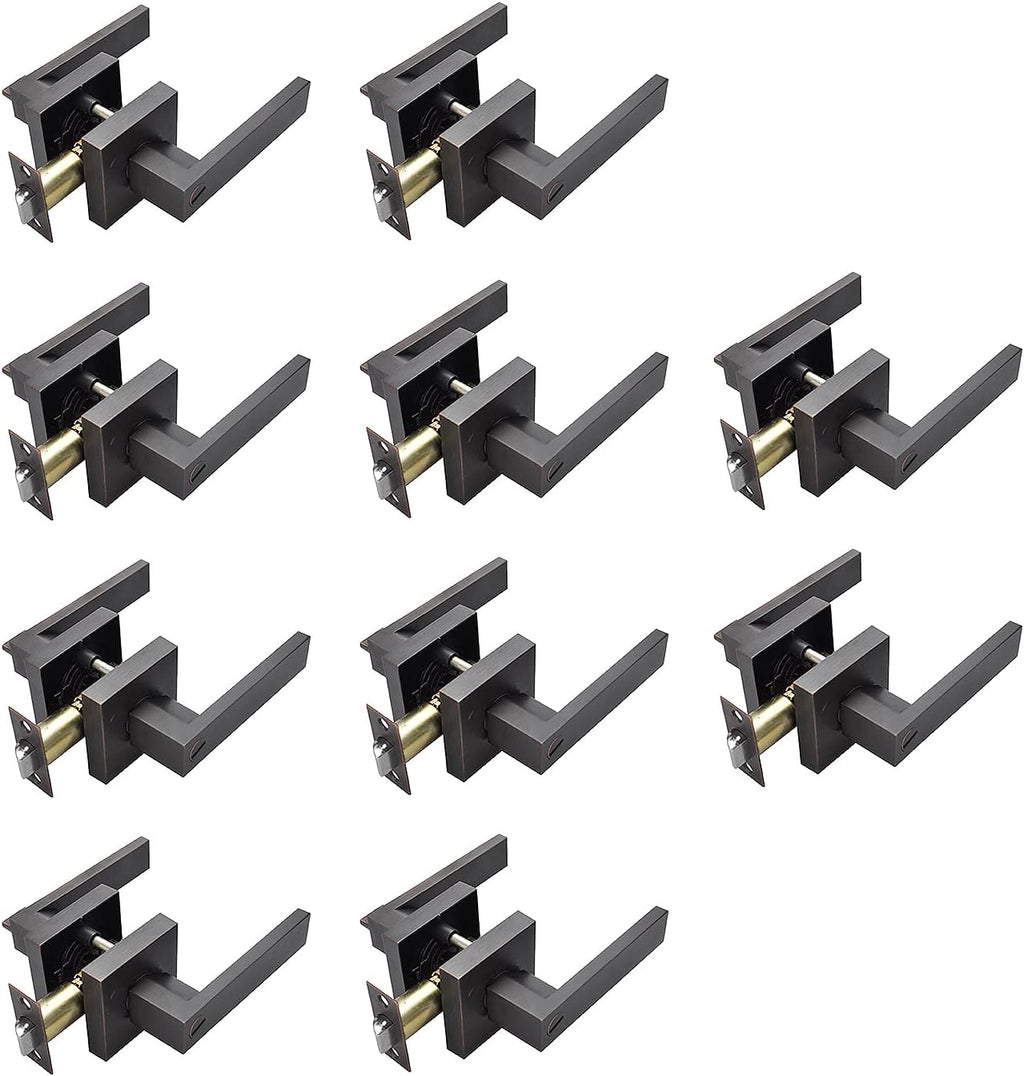 Brushed Bronze Zinc Alloy Door Lever Lock O615432