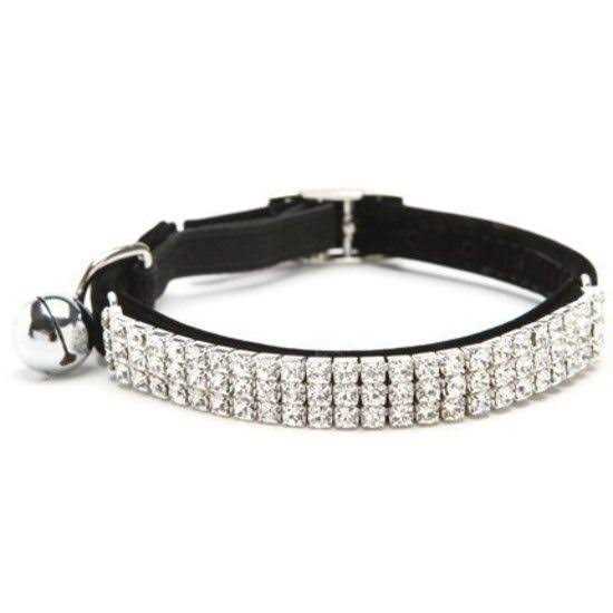 Soft Velvet Adjustable Cat Collar with Bells T485721