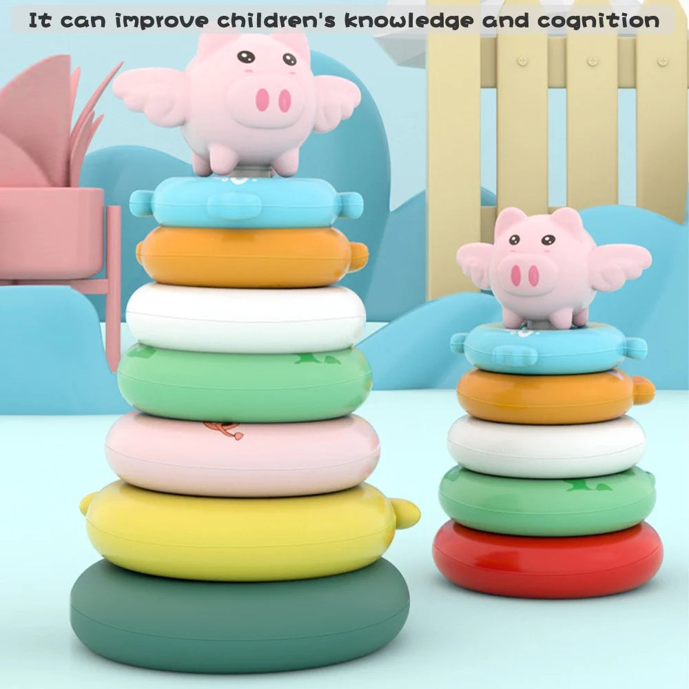 7 Rings Baby Stacking & Nesting Toys Montessori Baby Blocks K834931