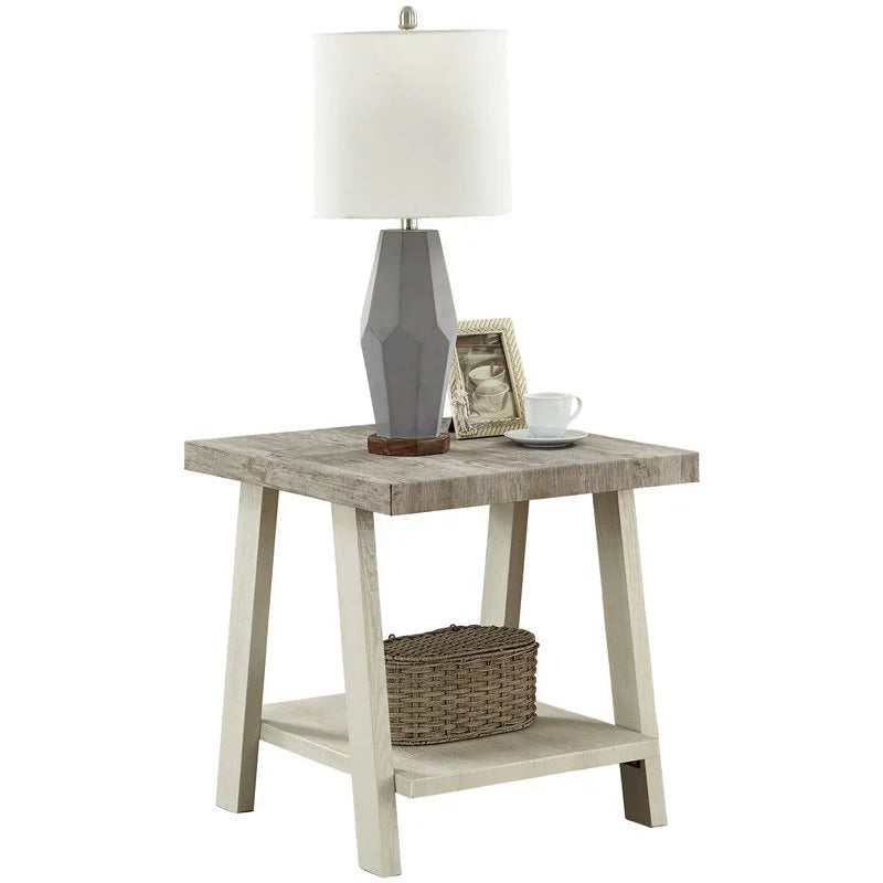 Contemporary Wood End Table Set of 2 B3414
