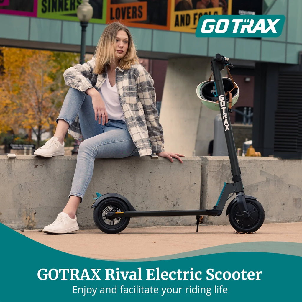 Charcoal Gray 8.5 Pneumatic Tire 250W Foldable Electric Scooter Q950