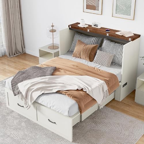 Full Size Black Wood Murphy Chest Bed with Drawer H1762