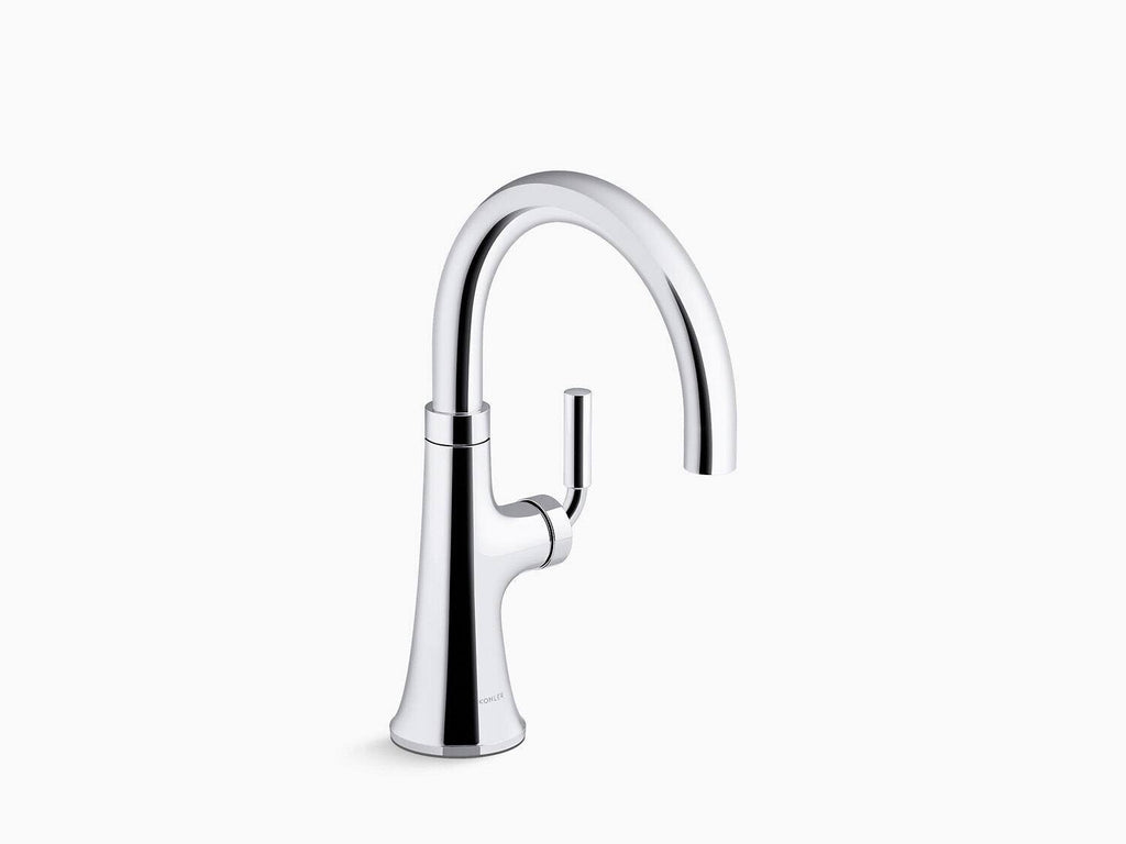 Polished Chrome/Black Single-Handle Bar Sink Faucet I805662