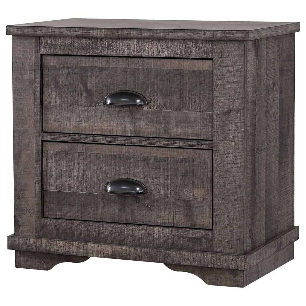 6pc Queen Size Bed Dresser Mirror Chest Nightstand Set Wooden Furniture Gray Q967