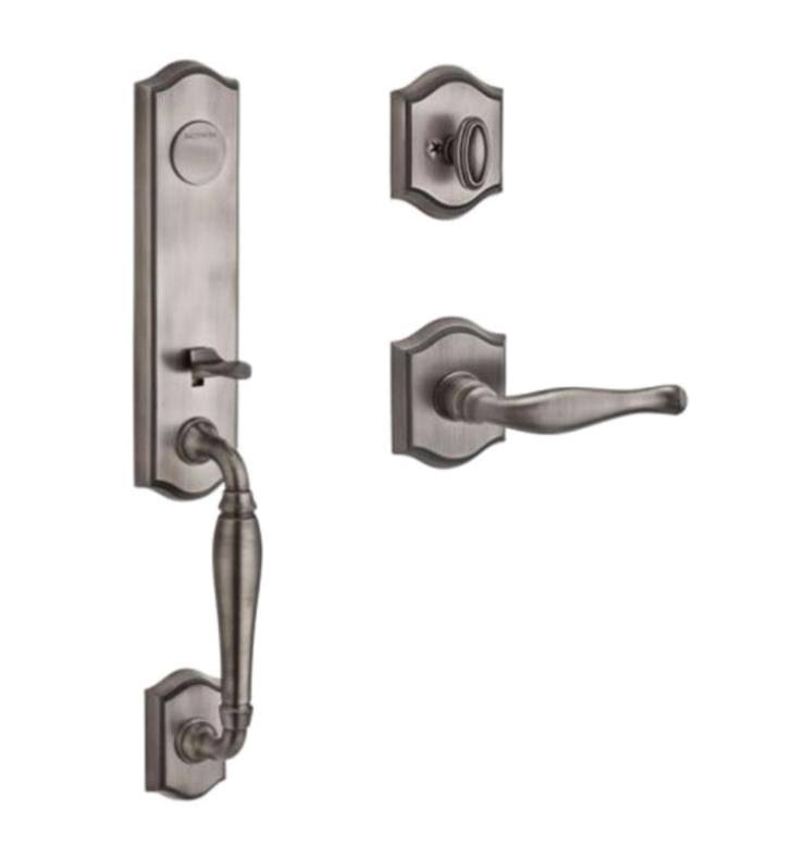 Polished Brass Full Dummy Handleset with Decorative Lever H5431