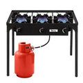 225000 BTU Propane Stove 3 Burner Outdoor Portable BBQ Grill V714374