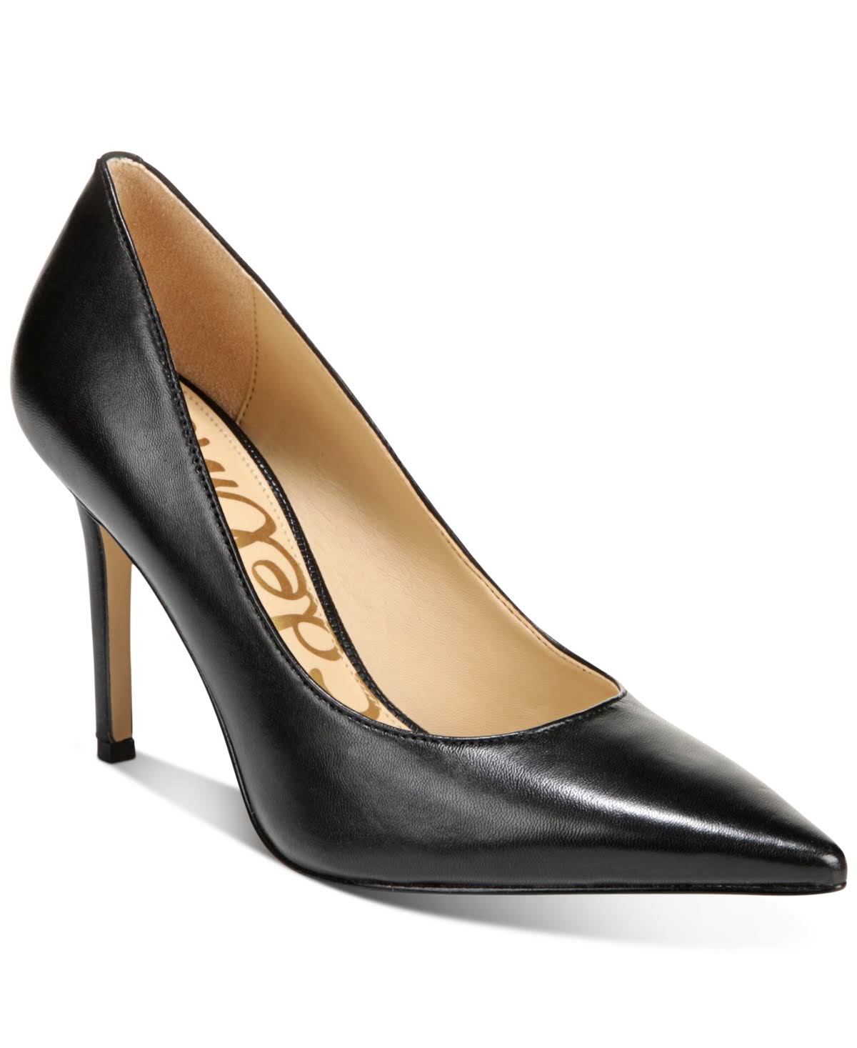 Black Leather Pumps L891