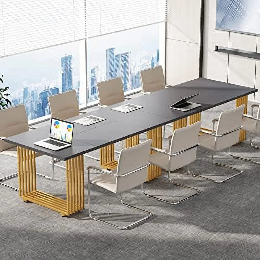 70.9" Wood Computer Desk with Black Metal Legs V94397
