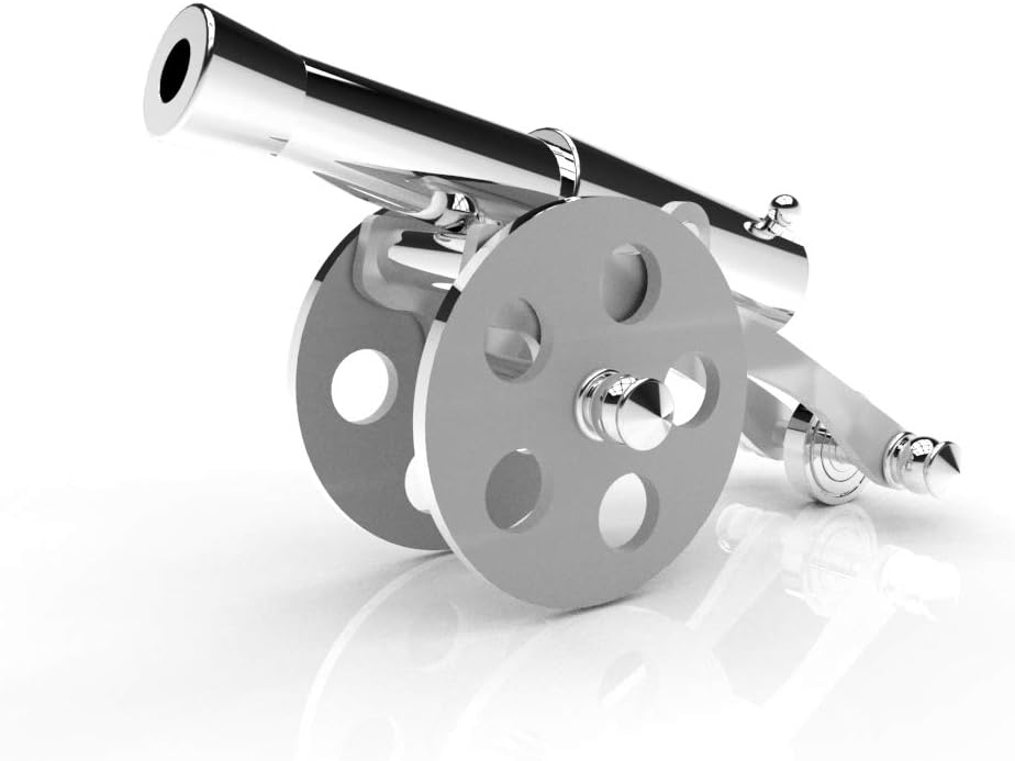 Mini Stainless Steel Cannon Model Pack of 2 H61473