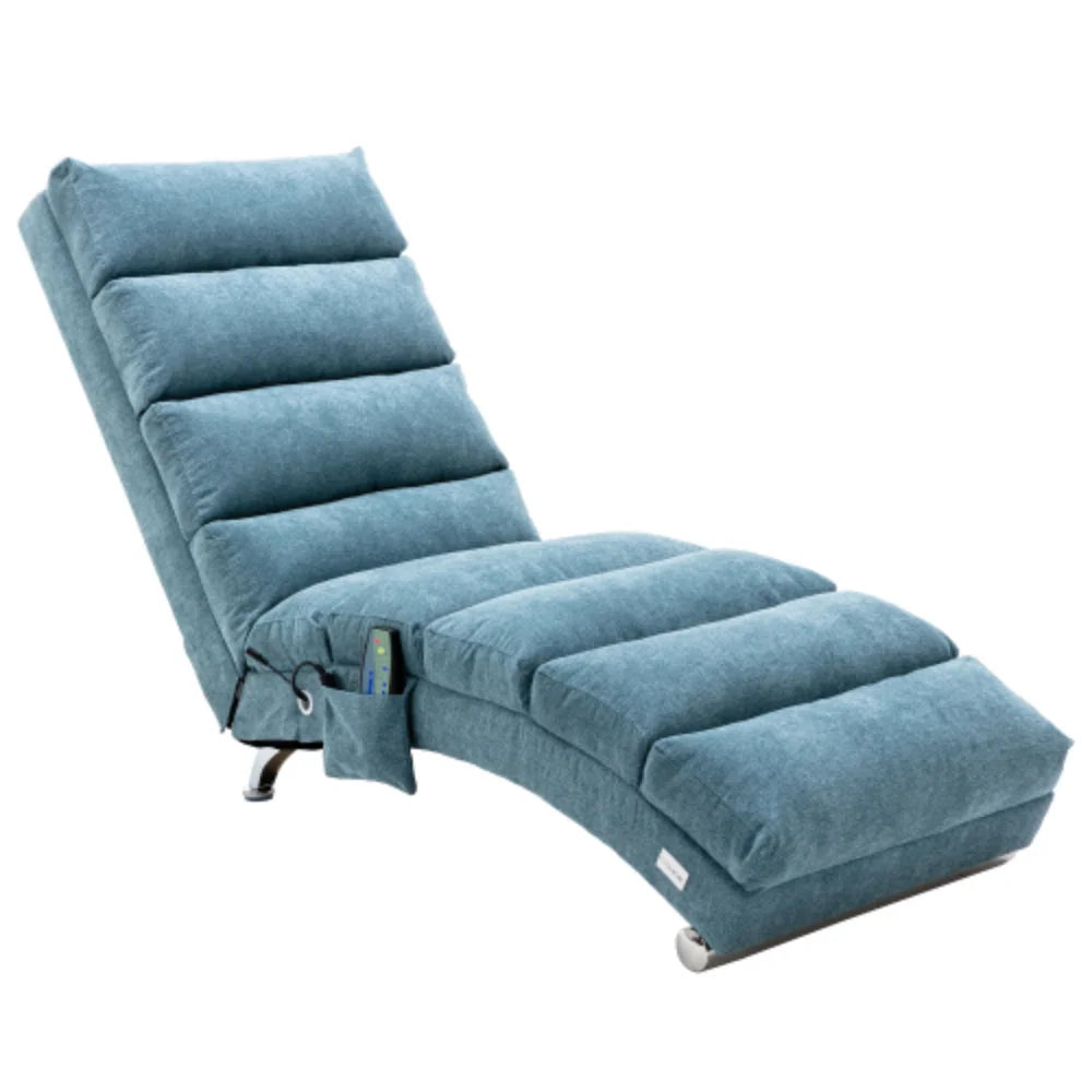 Blue Linen Chaise Lounge E81159