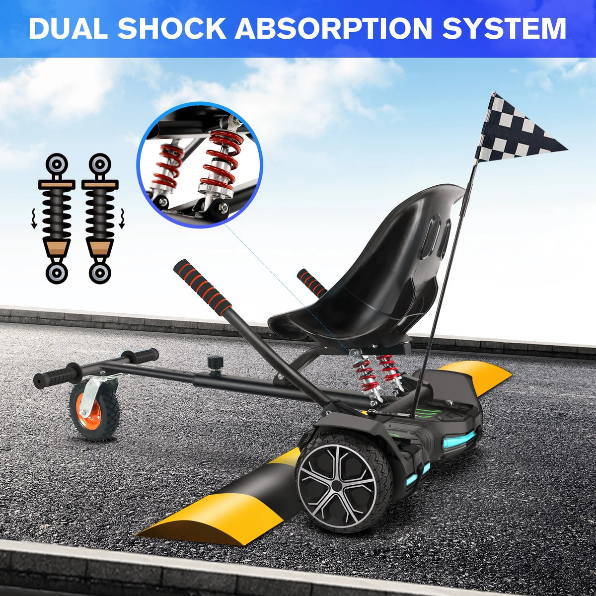 Hoverboard with Seat Attachment, Balancing Scooter N668018