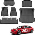 TPE Full Set Waterproof Floor Mats for Model 3 2021 2022 Y139