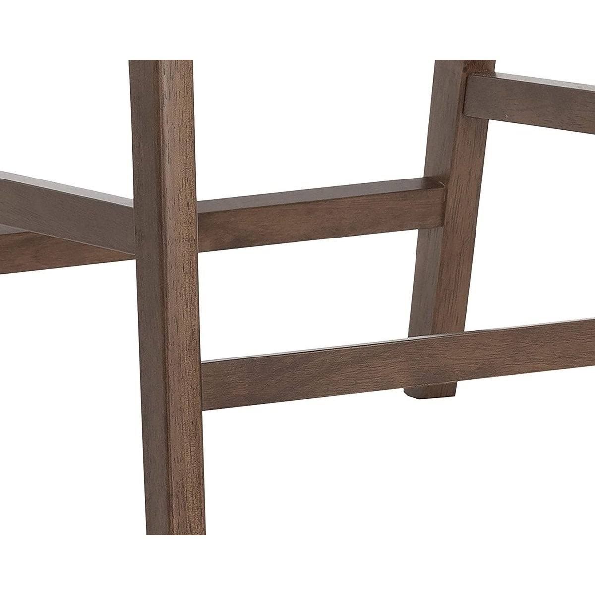Wood Counter Table Set with 2 Counter Stools in Light Gray U1332