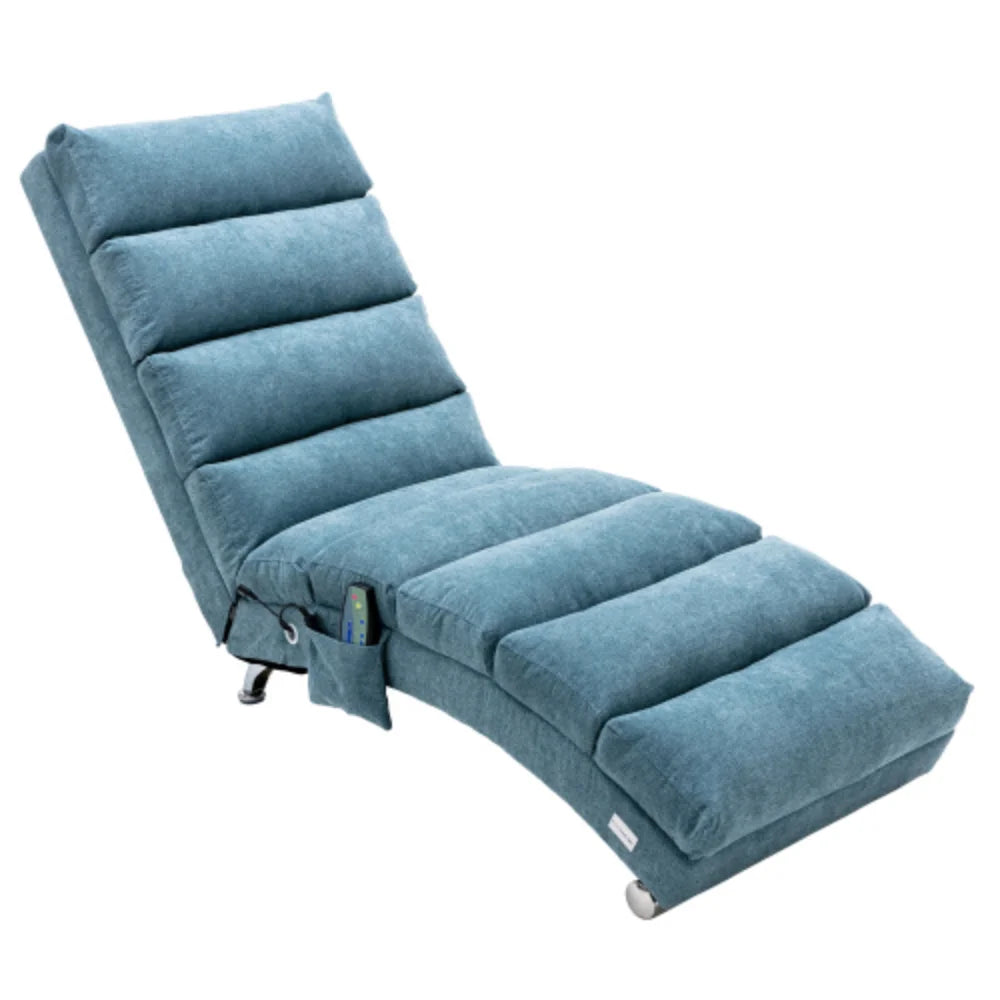 Blue Linen Chaise Lounge E81159