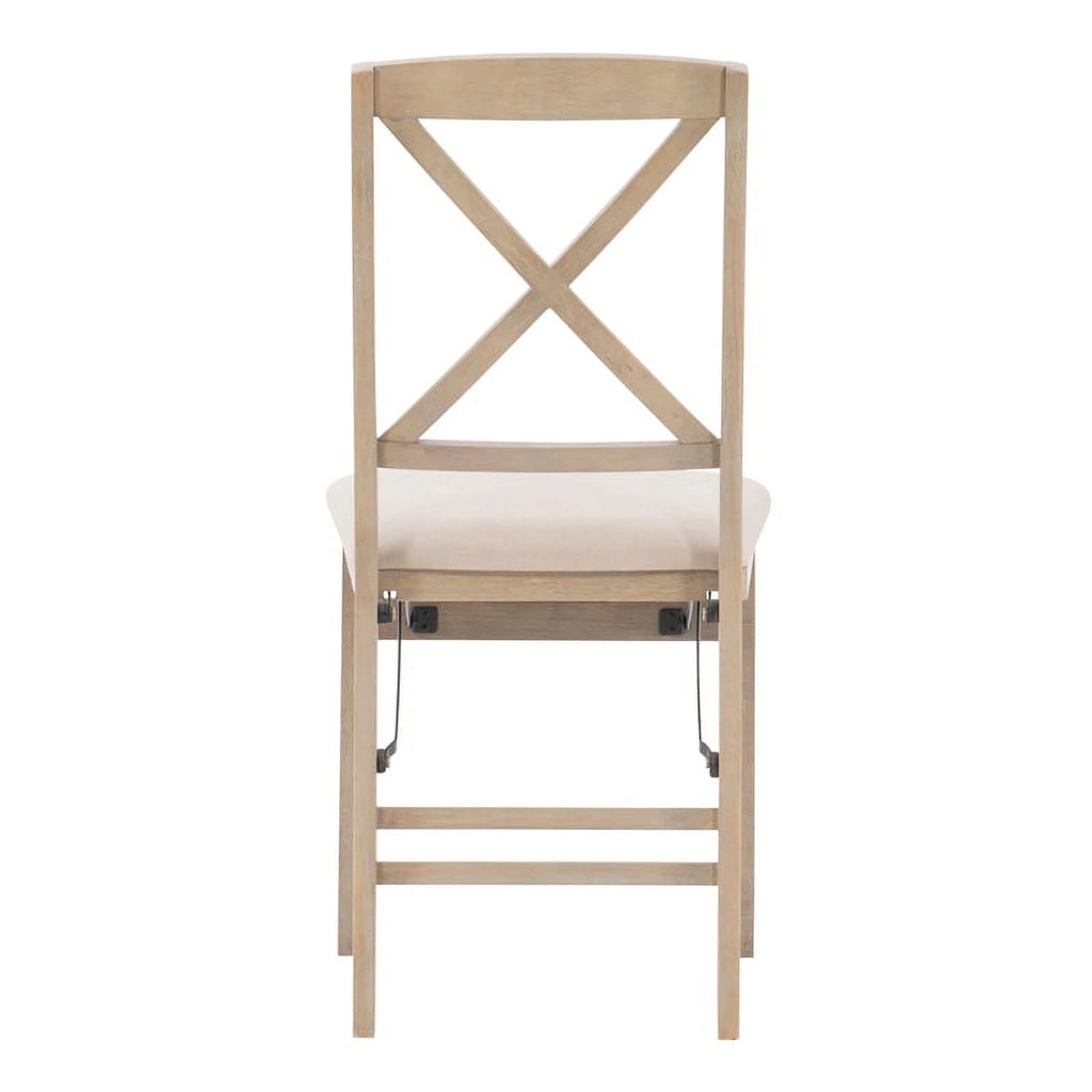 Set of Two Graywash Wood Folding Chairs U7712