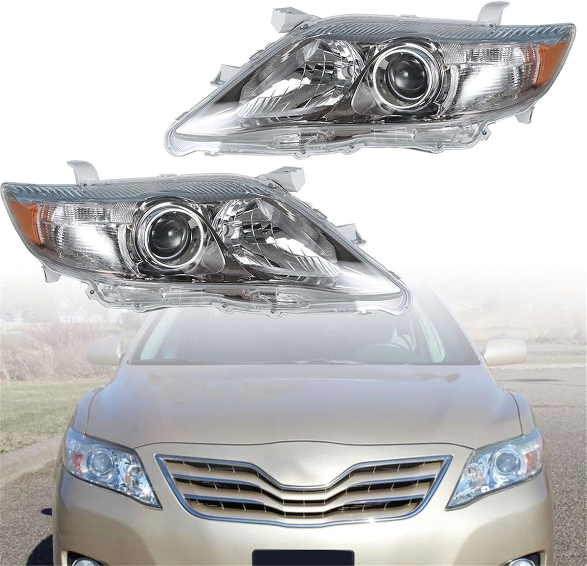 Headlights Pair for 2010 2011 Toyota Camry SE C278
