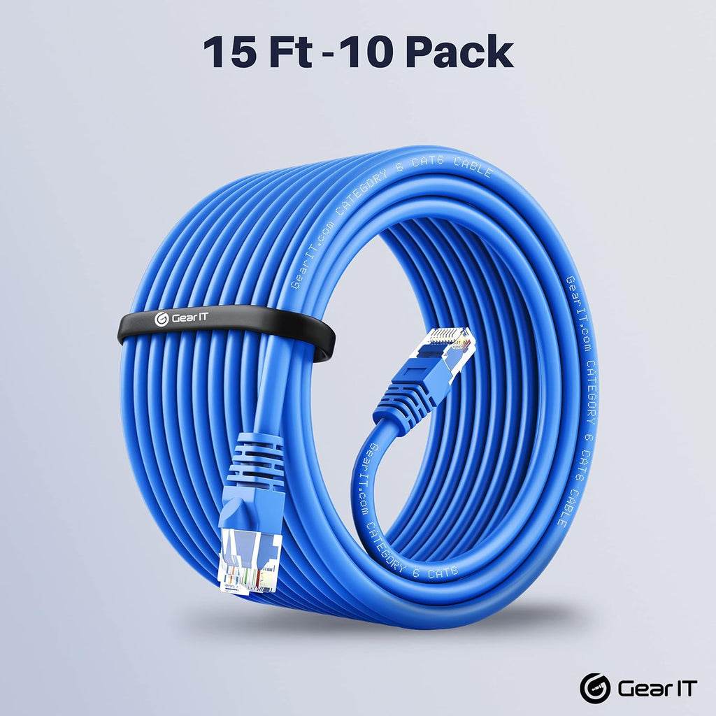 Cat6 Ethernet Cable 1 ft (100-Pack) Blue C985011