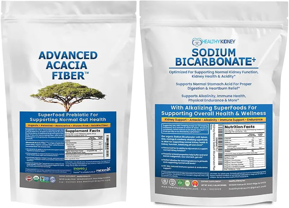 Acacia Fiber Powder 2.5 lbs and Sodium Bicarbonate 2LB B172031