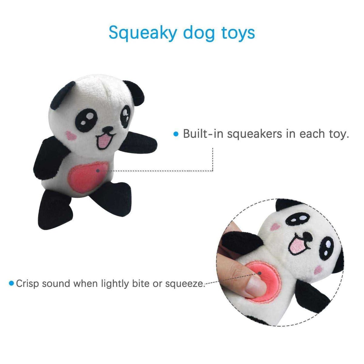 Squeaky Plush Dog Toy Pack 12 D2128
