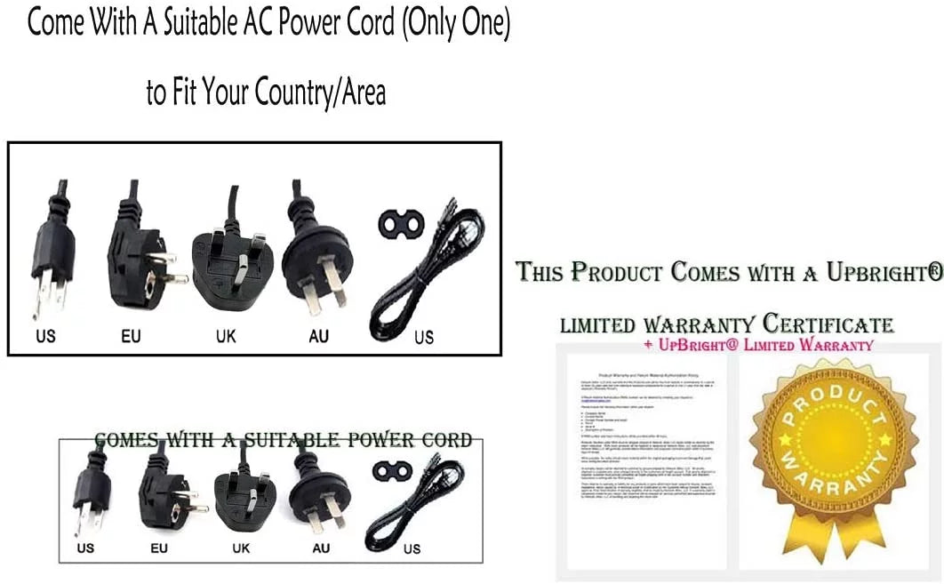 AC / DC Adapter for 19" Touchscreen LCD Monitor Power Supply Cord Q207131