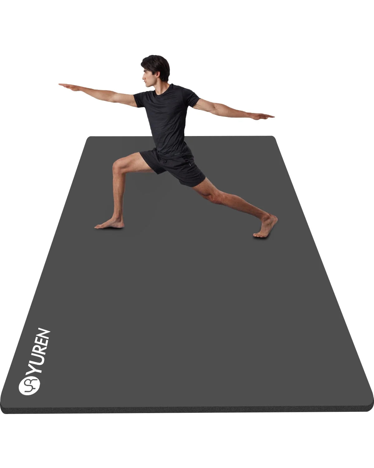 Extra Large 1/2 Thick Black Yoga Mat R27718