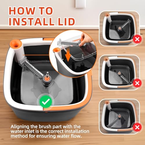 Spin Mop and Bucket Set with 2 Microfiber Mop Pads D206063
