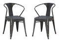Charcoal Arm Chair Set of 2 D9722