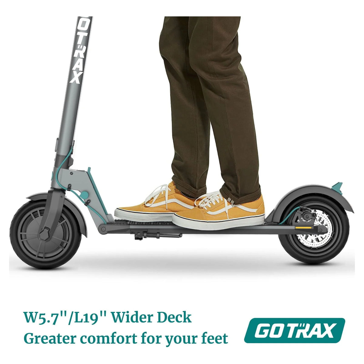 Charcoal Gray 8.5 Pneumatic Tire 250W Foldable Electric Scooter Q950