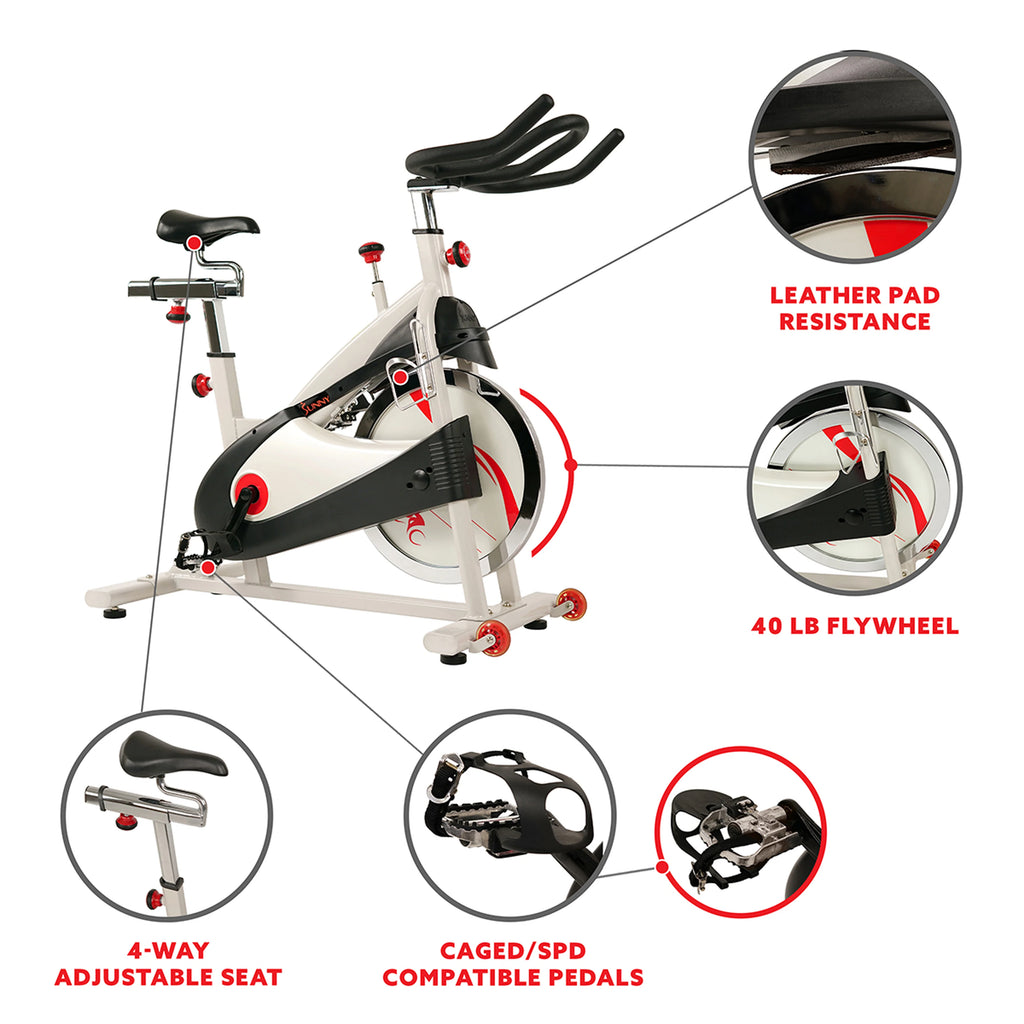 Stationary Belt Drive Indoor Cycling Exercise Bike with 40 Lb. Flywheel P2808