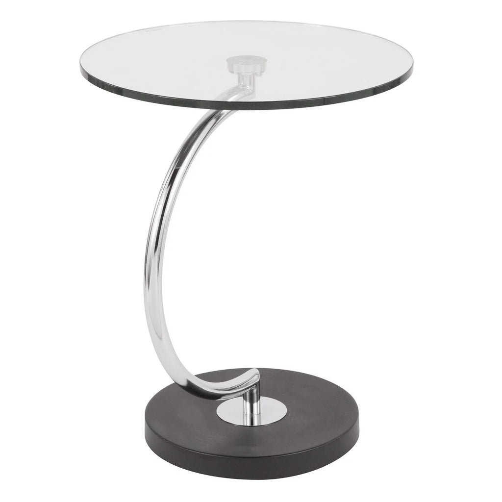 Modern Contemporary Indoor C End Table Glass X5216